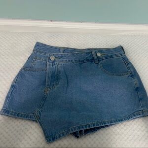 SHEIN Blue Denim Women Shorts